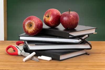 fruits on a desk